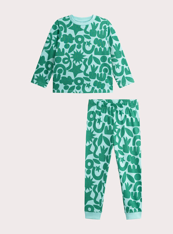 Pijama infantil unisex con motivo fantasía  VEGOPYJMIX4 / 24WH1262PYJC216