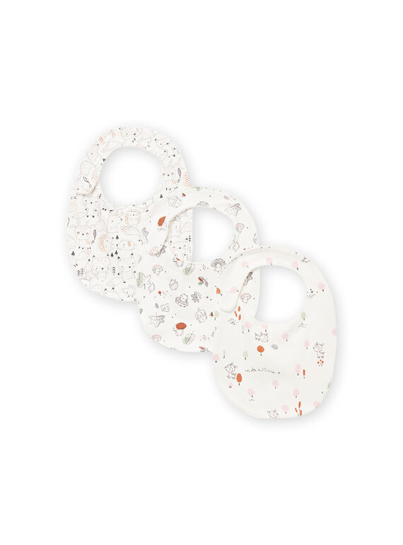 Pack de 3 baberos con estampado para recién nacido unisex MOU1BAV4 / 21WF4244BAV001