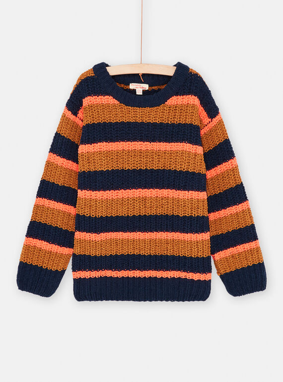 Jersey multicolor con estampado de rayas para niño SOJOPUL2 / 23W902M2PUL809