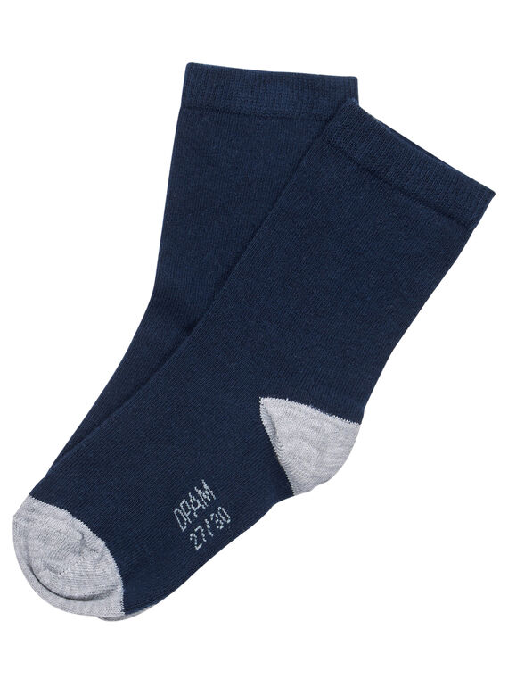 Calcetines de color azul marino y gris para niño JYOESCHO3 / 20SI0265SOQ070