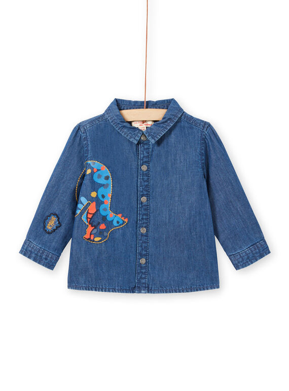 Camisa vaquera de manga larga con estampado de dinosaurio para bebé niño MUPACHEM / 21WG10H1CHMP274