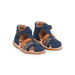 Sandalias de piel de color azul marino