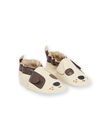 Patucos de piel beige con estampado de perro RUCHOSDOG / 23KK3841D3S080