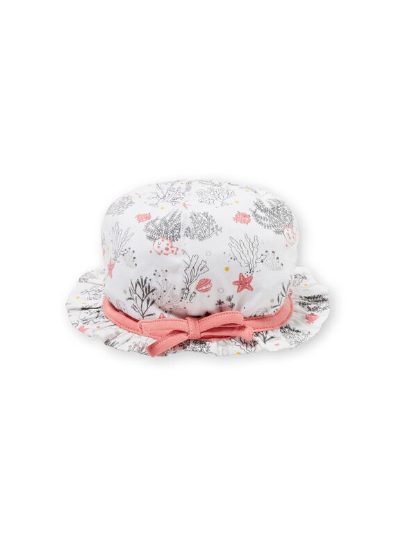 Sombrero blanco con estampado de fantasía para recién nacido LOU2CHA / 21SF40I1CHA000