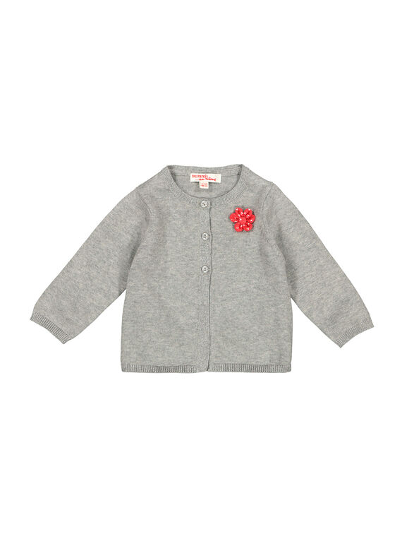 Cárdigan de color gris para bebé niña FIJOCAR4 / 19SG0934CAR943