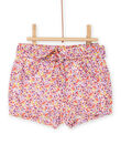 Short rosa y violeta con estampado floral RINEOSHO / 23SG09O1SHO000