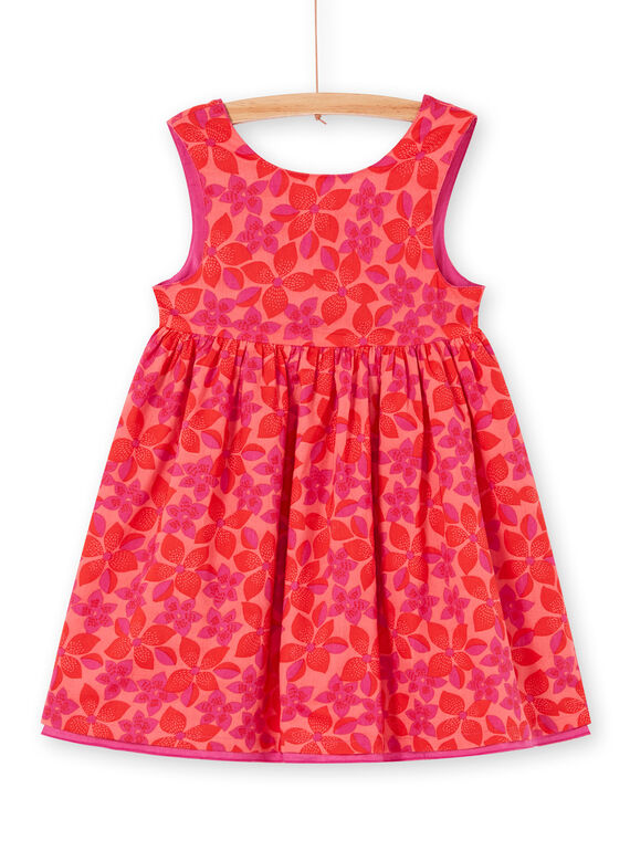 Vestido reversible de color rojo y rosa, con estampado floral LAVIROB2 / 21S901U3ROB419