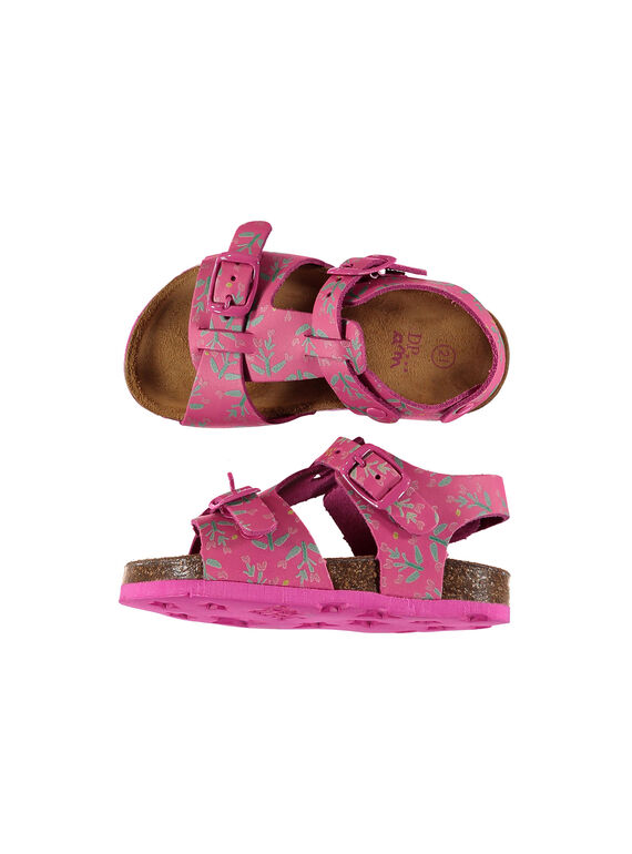Sandalias de piel para bebé niña FBFNUPRINT / 19SK37D4D0E304