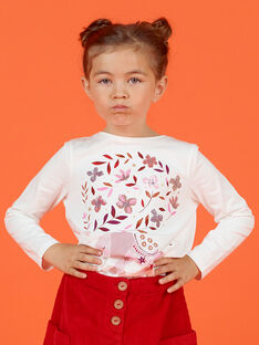 Camiseta de manga larga reversible con estampado de cerezas para niña MACOMTEE1 / 21W901L1TML001
