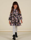 Vestido de pana con estampado de lunares y flores para niña MAHIROB1 / 21W901U3ROBJ905