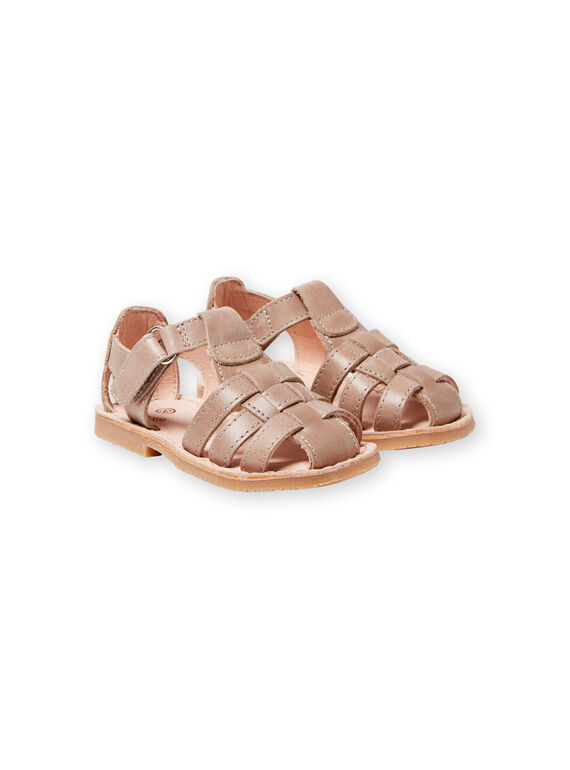 Sandalias de color topo para bebé niño LBGSANDTEO / 21KK3857D0E803