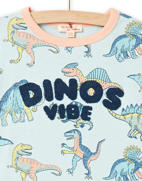Camiseta de color verde pastel con estampado de dinosaurios para niño :  comprar online - Camisetas | DPAM