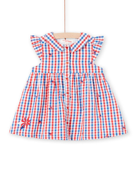 Vestido camisero de cuadros para bebé niña LICANROB3 / 21SG09M3ROB001