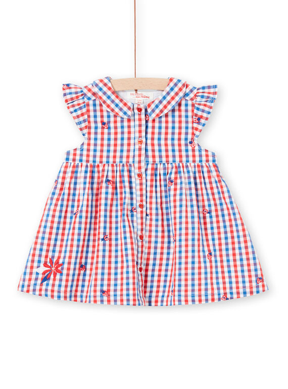 Vestido camisero de cuadros para bebé niña LICANROB3 / 21SG09M3ROB001