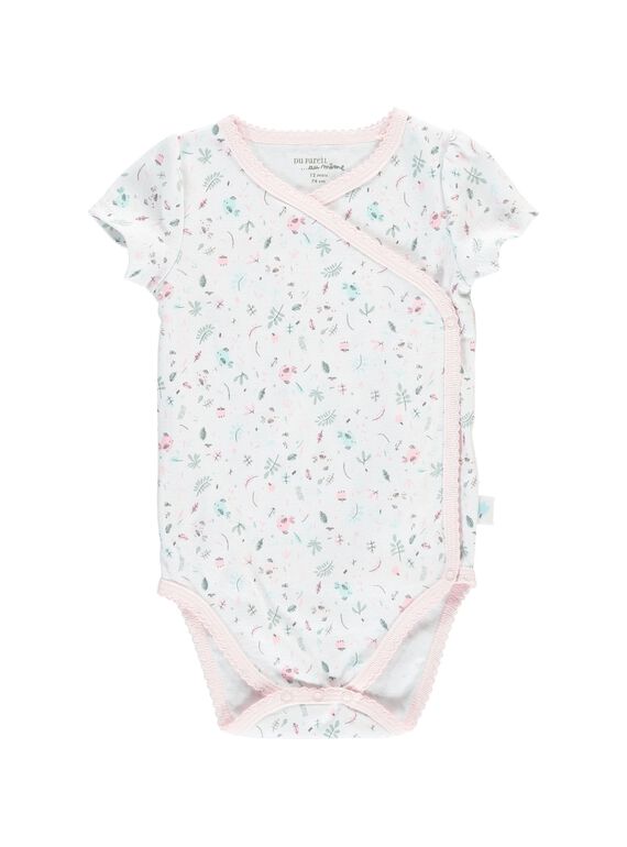 Girls' short-sleeved bodysuit CCFBODAOP2 / 18SF03C2BOD301