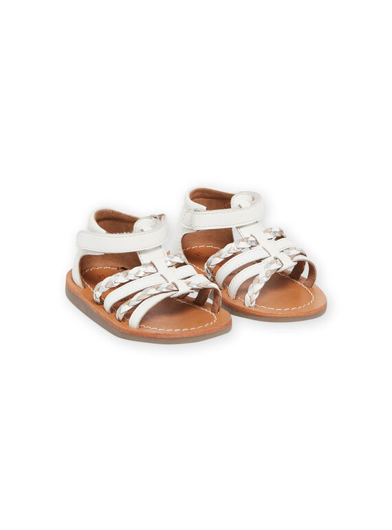 Sandalias de piel de color blanco RISANDCEREM / 23KK3764D0E000