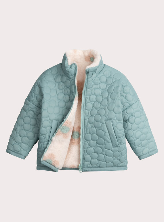 Chaqueta reversible de sherpa con estampado floral para niña  VANEWDOUNE / 24W901E3D3E622