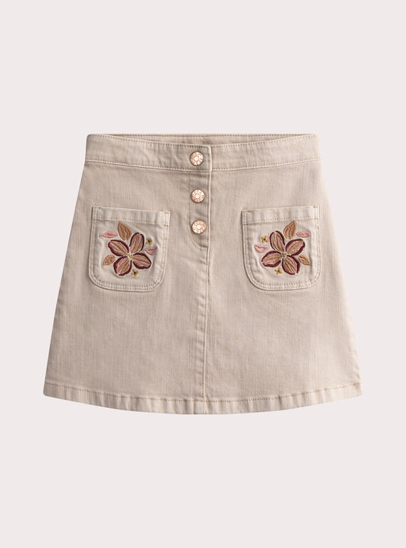 Falda de tela beige  WALANJUP / 25S90141JUP007