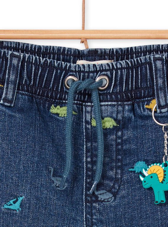 Bermudas vaqueras de color azul, con estampado de dinosaurios, para niño LOVERBER2 / 21S902Q1BERP274