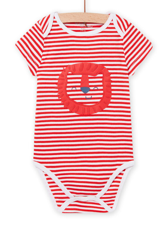 Body de rayas blancas para bebé niño NEGABODLIO / 22SH14J3BDL000