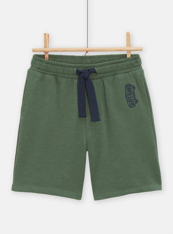 Bermudas de color verde oscuro para niño TOJOBER4 / 24S902C7BERG618