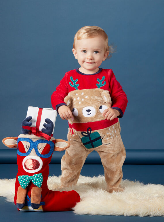 Pelele con estampado de oso de Navidad con gorro para bebé niño KEGAGRENO / 20WH14R1GREF529