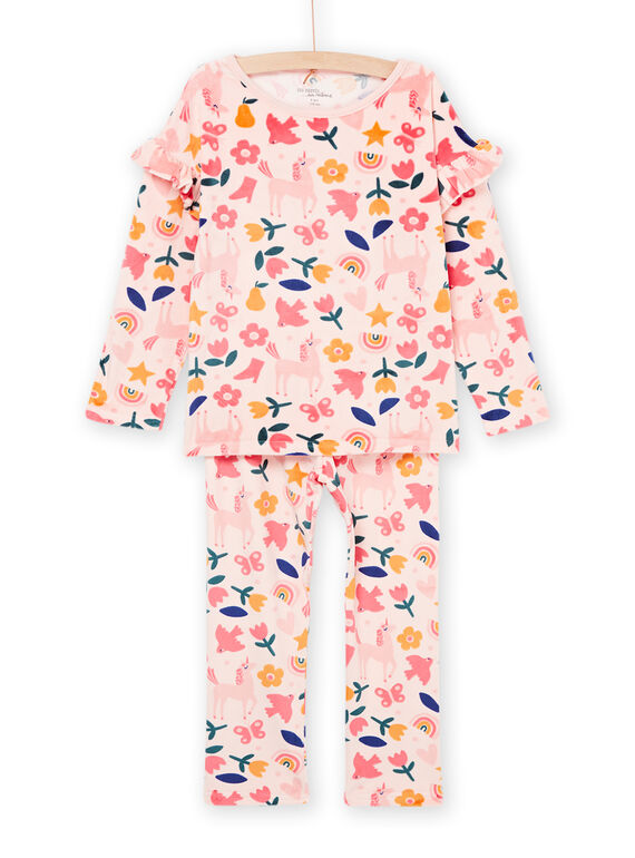 Pijama de terciopelo con estampado floral PEFAPYJMAX / 22WH1137PYJD327