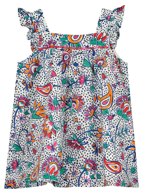 Vestido con estampado de fantasía para bebé niña FITOROB4 / 19SG09L4ROB000