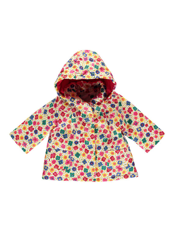 Impermeable floral para bebé niña FICOIMP / 19SG09X1IMP099