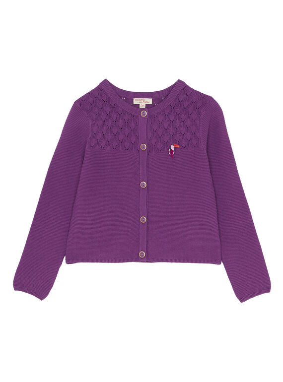 Cárdigan de color violeta JASAUCAR / 20S901Q1CARH708