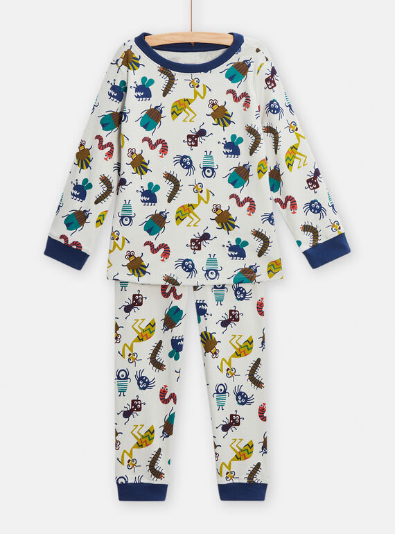 Pijama fosforescente verde con estampado de insectos para niño TEGOPYJINS / 24SH1242PYJ810