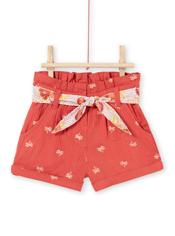 Short marrón para bebé niña LITERSHO / 21SG09V2SHOF519