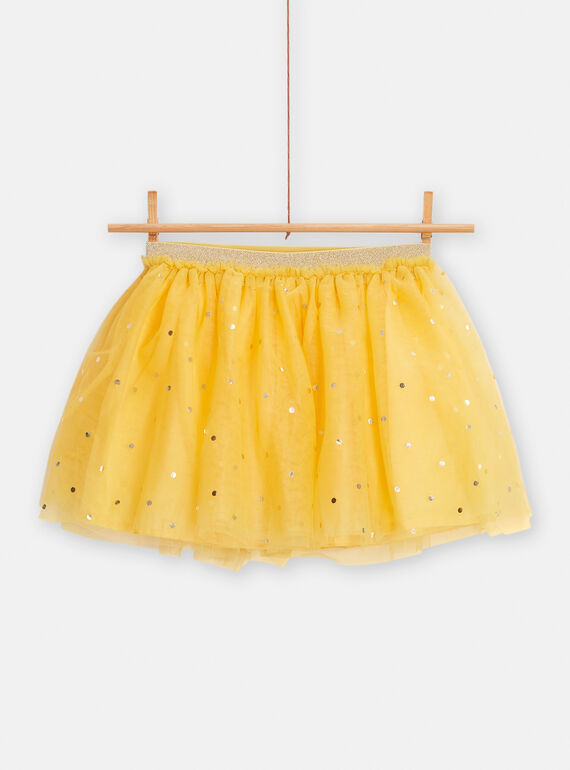 Falda amarilla con brillo para niña TAJAJUP / 24S90111JUP104