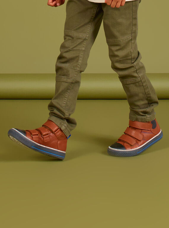 Zapatillas altas de color camel para niño MOBASTRIVTAN / 21XK3652D3F804