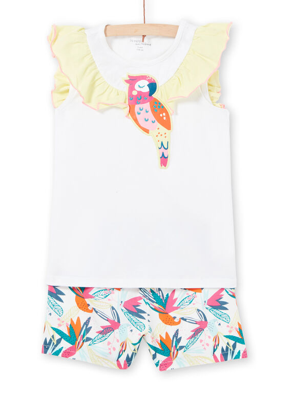 Pijama blanco para niña LEFAPYJFLY / 21SH11C7PYJ000