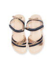 Sandalias de color azul marino con brillo para niña NASANDMARINE / 22KK3544D0E070