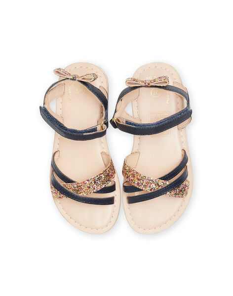 Sandalias de color azul marino con brillo para niña NASANDMARINE / 22KK3544D0E070
