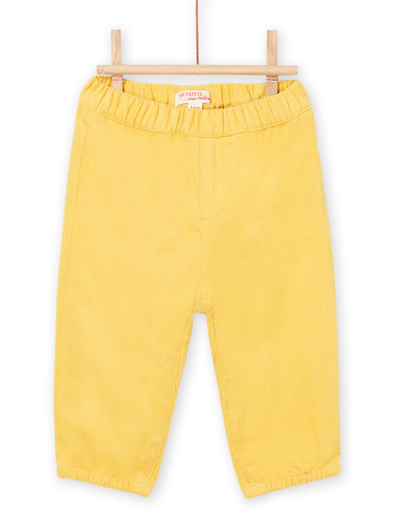 Pantalón amarillo de terciopelo de canalé PUJOPAN2 / 22WG10D1PANB105