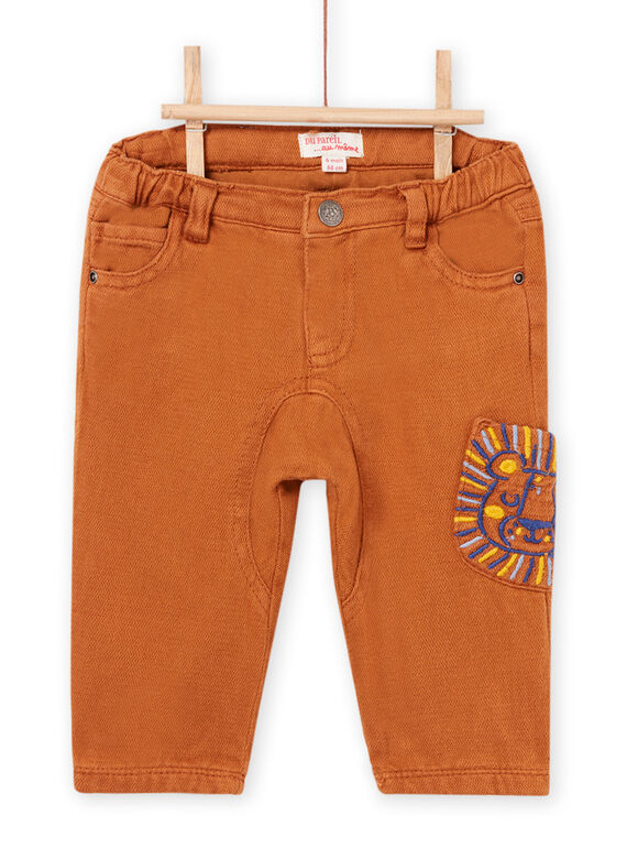 Pantalón liso de color marrón PUCIPAN1 / 22WG10M2PANI820