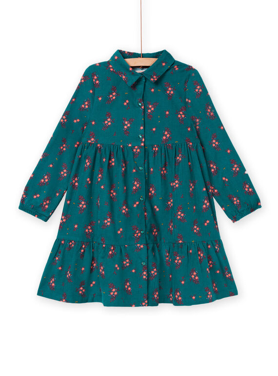 Vestido camisero avolantado de terciopelo milrayas PAPRIROB3 / 22W901P2ROBC217