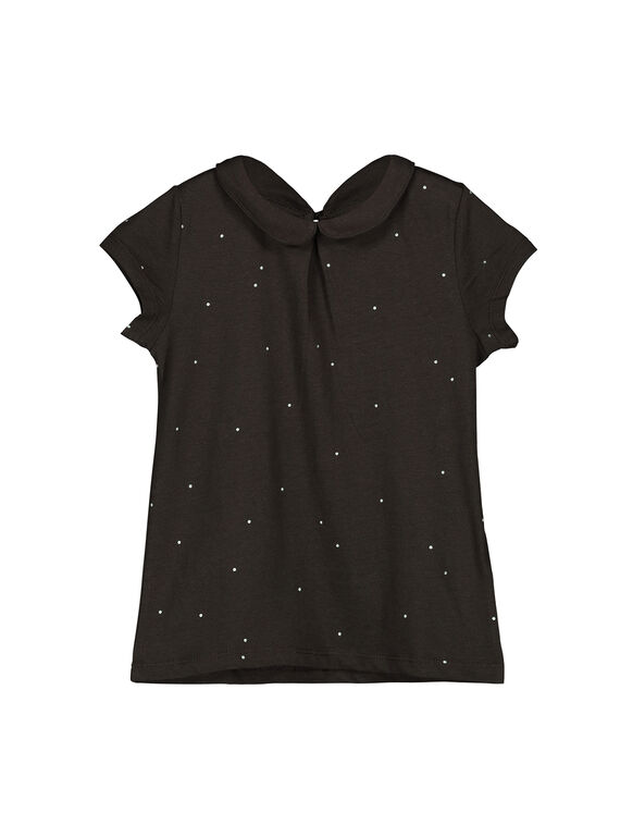 Camiseta con cuello Peter Pan para niña FAJOBRAS1 / 19S901Y1D3A941