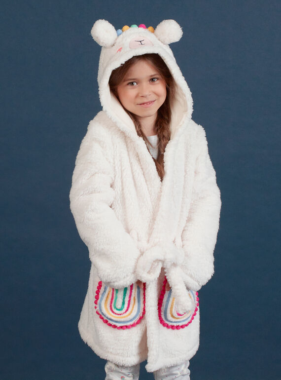 Bata de llama y arcoíris de sherpa para niña MEFAROBLAM / 21WH1191RDC001