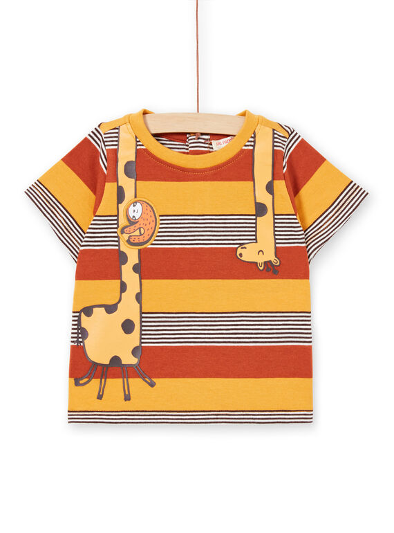 Camiseta de manga corta de color camel, para bebé niño LUTERTI4 / 21SG10V2TMCF519