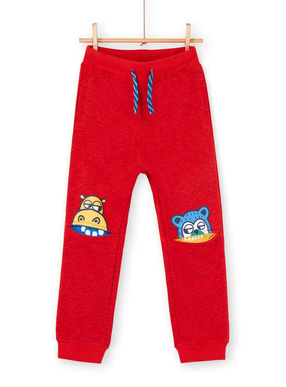 Pantalón de chándal de color rojo jaspeado, para niño LOVIJOG / 21S902U1JGBF520