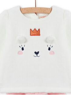 Pijama de soft boa con estampado de osito para bebé niña MEFIPYJOUR / 21WH1391PYJ001