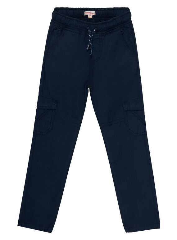 Pantalón elástico con bolsillos en los laterales de color azul marino JOJOPAMAT1 / 20S90254D2B705