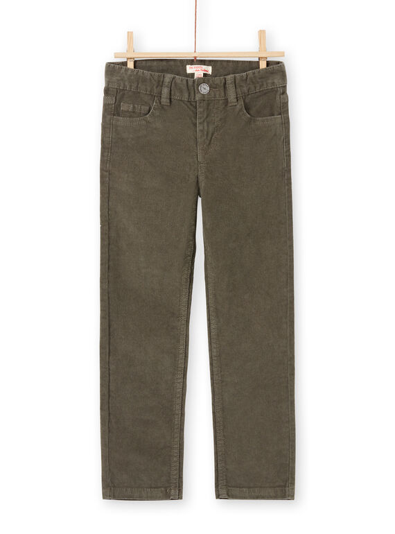 Pantalón liso de color caqui para niño MOJOPAVEL2 / 21W90214PANG631