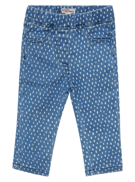 Vaquero con estampado para niña bebé JIJOPAN3 / 20SG0942PANP269