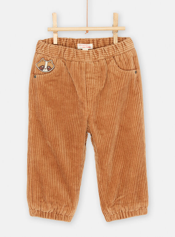 Pantalón camel cómodo para bebé niño SULOPAN / 23WG10R1PAN821