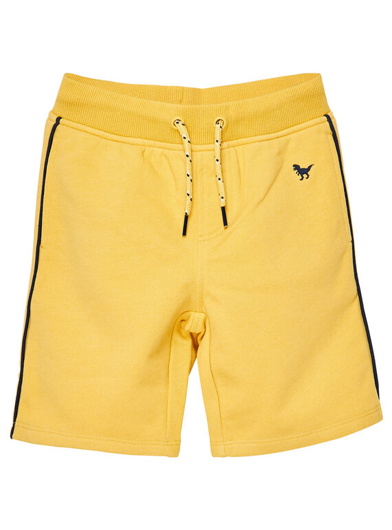 Bermudas de muletón de color amarillo para niño JOJOBER2 / 20S90254D25B116